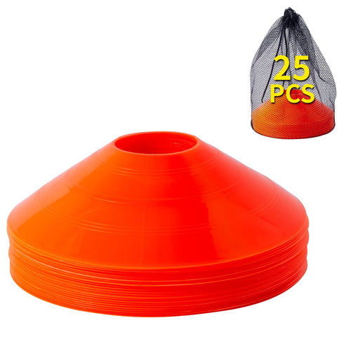 25-Pack Orange Agility Training Cones